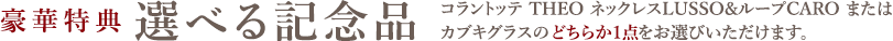 豪華特典選べる記念品